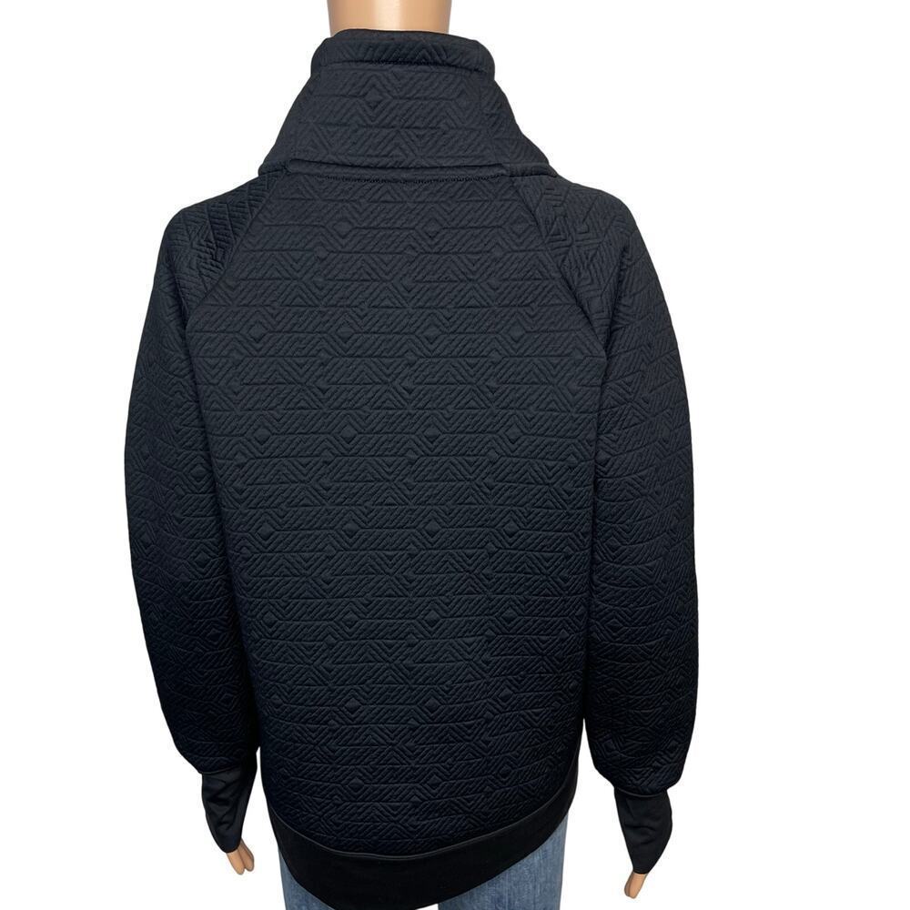 Athleta Jacquard Elevation Quilted Oversized Pullover Size  Small Black - Picture 4 of 12